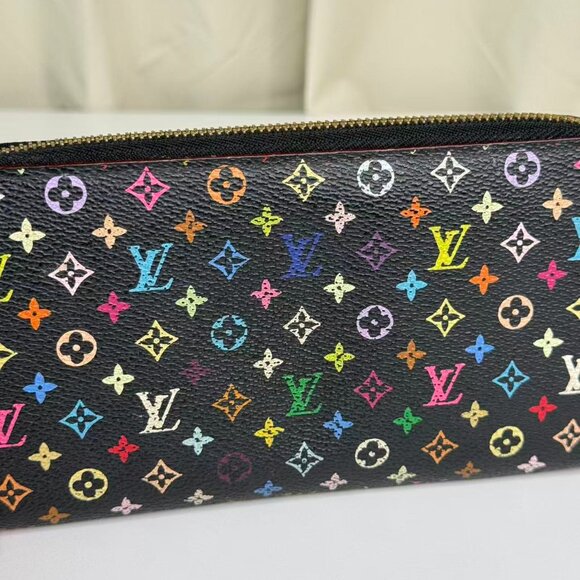 Louis Vuitton Black Multicolor Wallet with Colorful Monogram Design - Picture 6 of 8